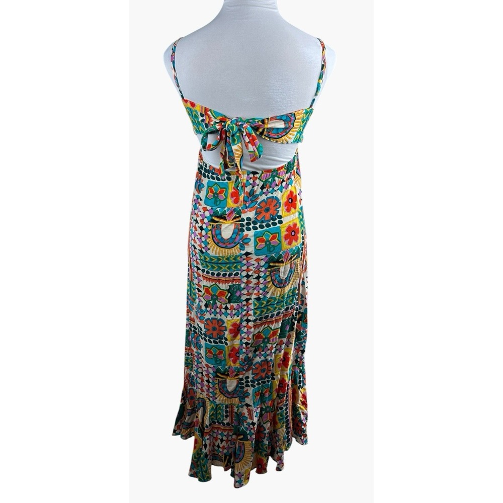 Paper Heart Aztec Sunrise Santana Vacation Resort Floral Maxi Dress Geo Small - Picture 6 of 14